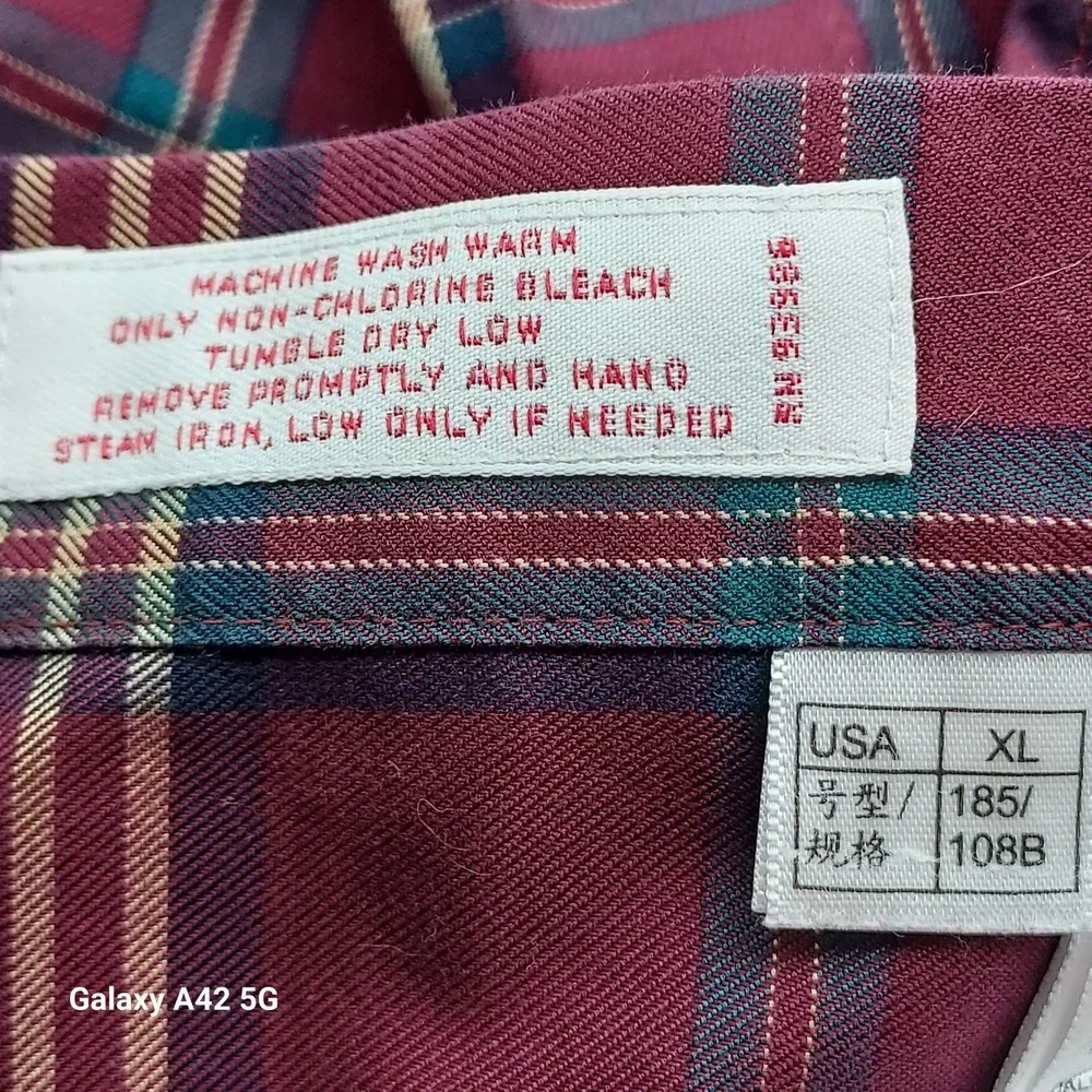 Brooks Brothers XL Madison Non Iron‎ Plaid Button Down Shirt Maroon